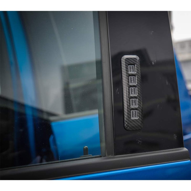 Keptrim for F150 ABS Carbon Fiber Pillar Door Lock Password Trim for 2014-2020 Ford F150, 1pc - Image 2